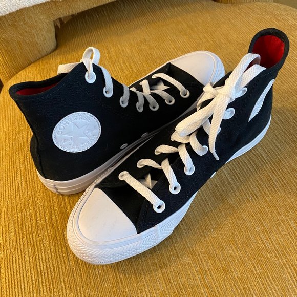 New Converse All Star (Storage) Black & White Hi Top Sneakers - Picture 1 of 6